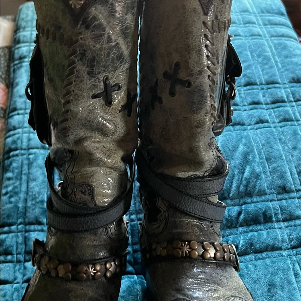 Double D Ranch Frontier Trapper boots. - Picture 1 of 6